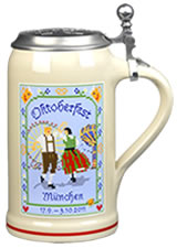 Offizieller Oktoberfestkrug 2011 mit Zinndeckel